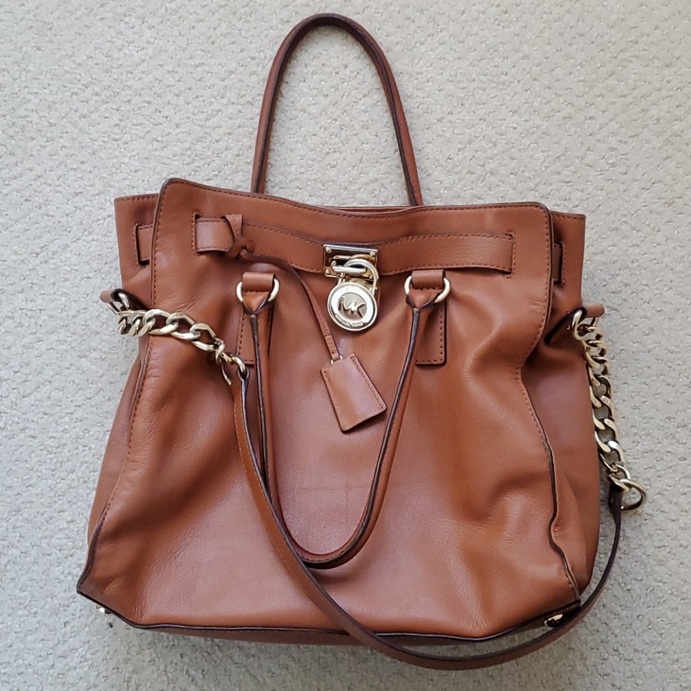Michael Kors brown leather satchel